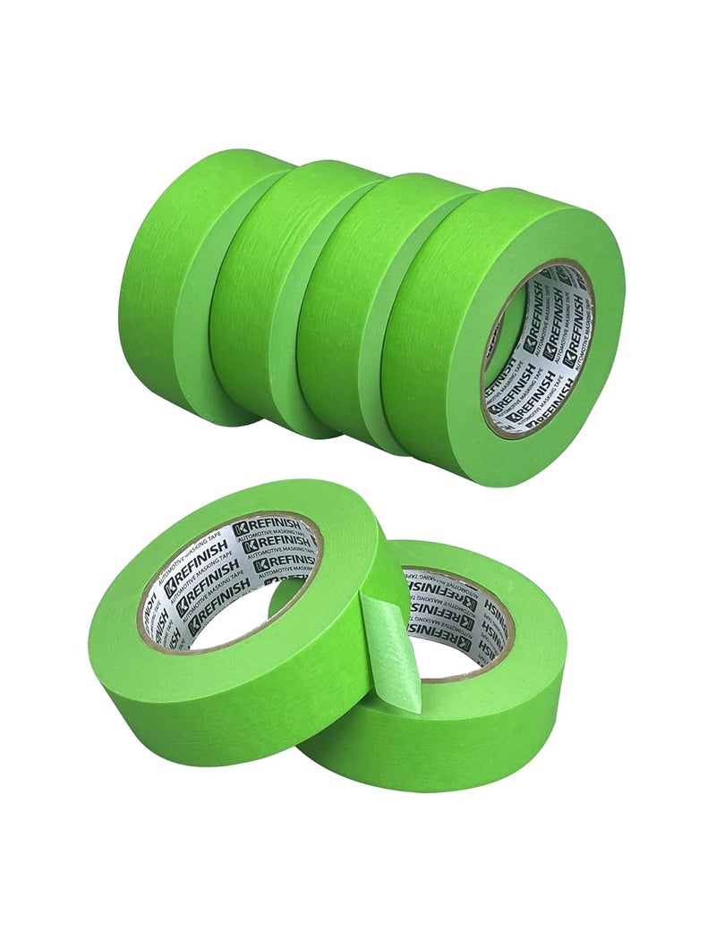 KREFINISH Painters Tape - Green No Residue Automotive Masking Tape, Heat Resistant for Paint Booth, 1.41 Inches x 60 Yards, 6 Rolls - Image 1